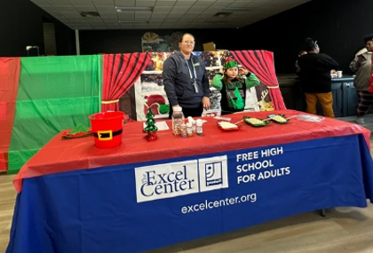 A table for the Excel Centers Free High School for adults.